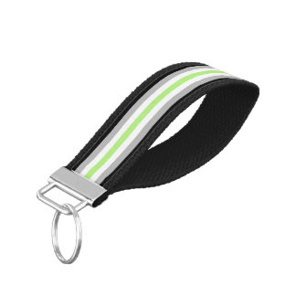 Agender Pride Flag Wrist Keychain