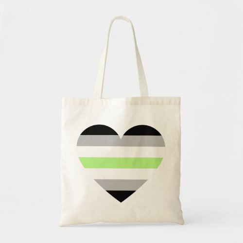 Agender Pride _ Heart Tote Bag