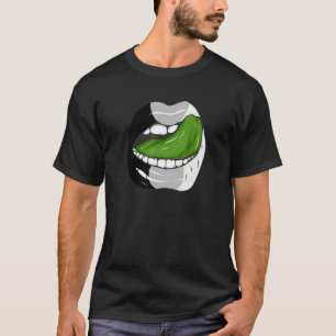 Agender Pride Lgbtq Ace Lips Party Subtle Pride Fl T-Shirt