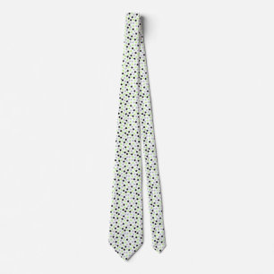 Agender Pride Stars Green Grey Black White Neck Tie
