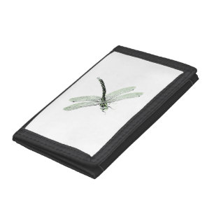 Agender Pride Vintage Dragonfly Art Tri-fold Wallet