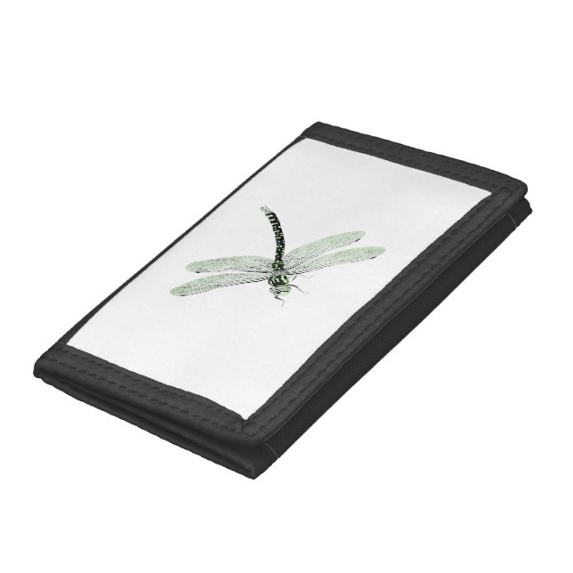 Agender Pride Vintage Dragonfly Art Trifold Wallet (Bottom)