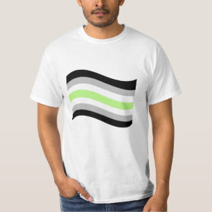 Agender Pride Wavy Flag T-Shirt