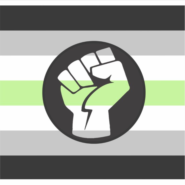 Agender Protest Flag Sticker (Front)