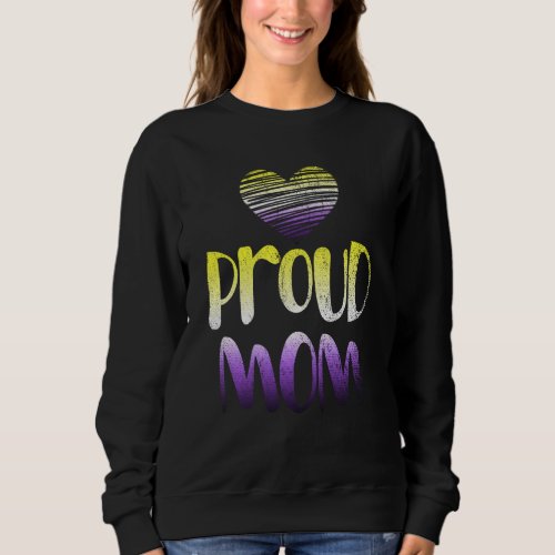 Agender Proud Mom Mothers Day Gift LGBT Pride Non  Sweatshirt