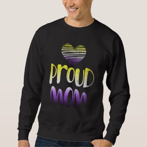 Agender Proud Mom Mothers Day Gift LGBT Pride Non  Sweatshirt