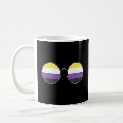Agender Queer Lgbt Sunglasses Nonbinary Flag Non B Coffee Mug