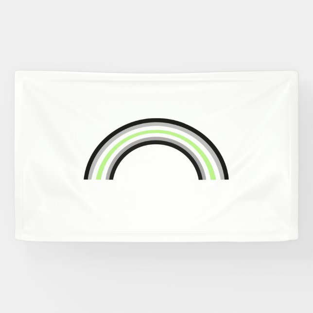 Agender Rainbow Banner (Horizontal)