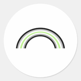 Agender Rainbow Classic Round Sticker