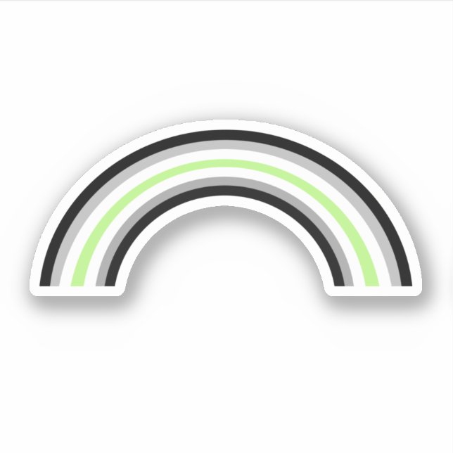Agender Rainbow Sticker (Front)