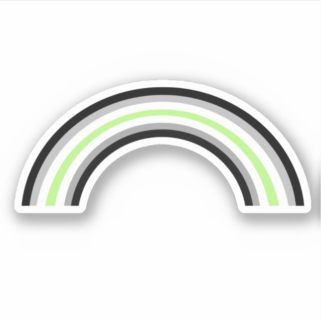 Agender Rainbow Sticker (Front)
