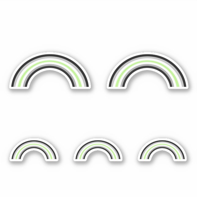 Agender Rainbow Sticker (Front)