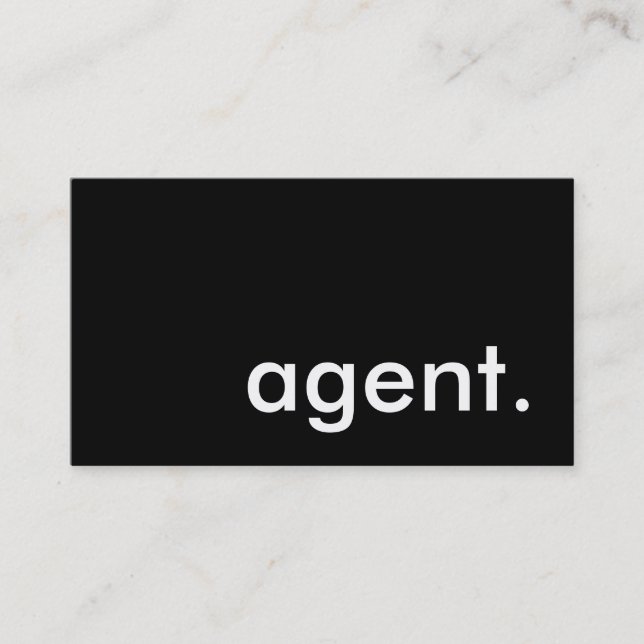 agent. business card (Front)