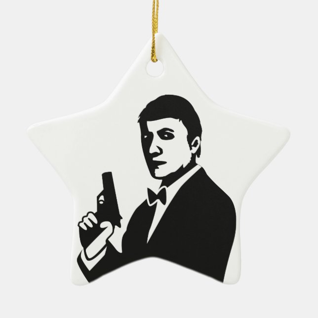 Agent Ceramic Ornament (Front)