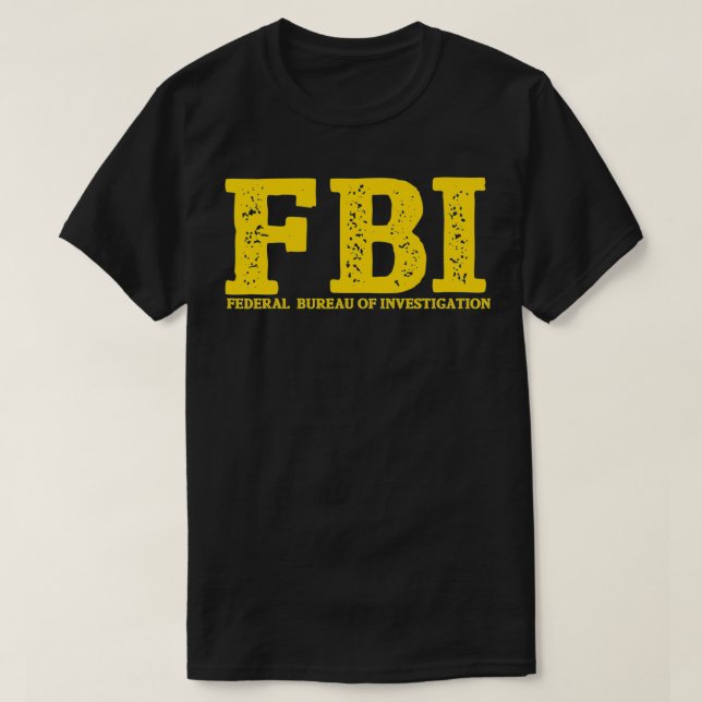 Agent Costume Federal Bureau of Investigation  T-Shirt (Design Front)