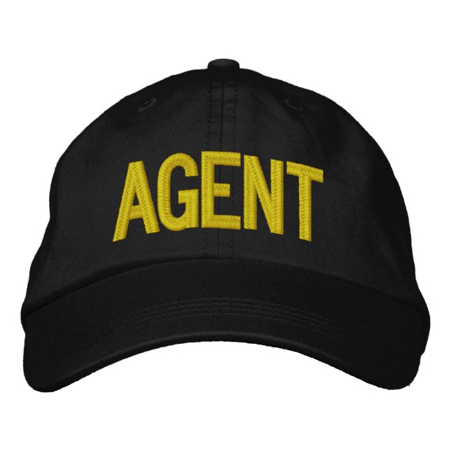 AGENT EMBROIDERED BASEBALL CAP (Front)