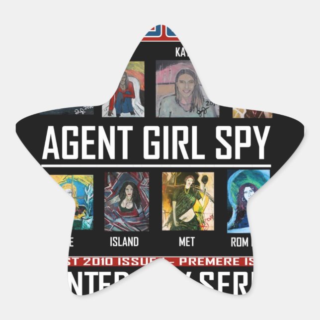 AGENT GIRL SPY STAR STICKER (Front)