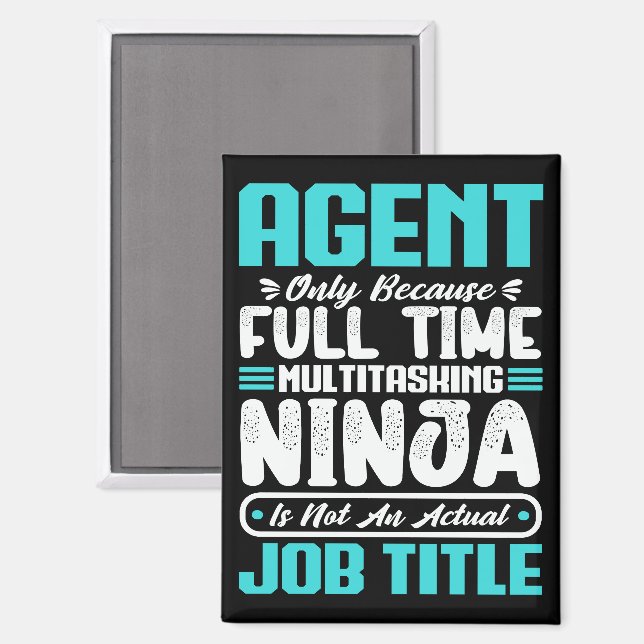 Agent Job Title Profession Funny Agent Skills  Magnet (Front/Back)