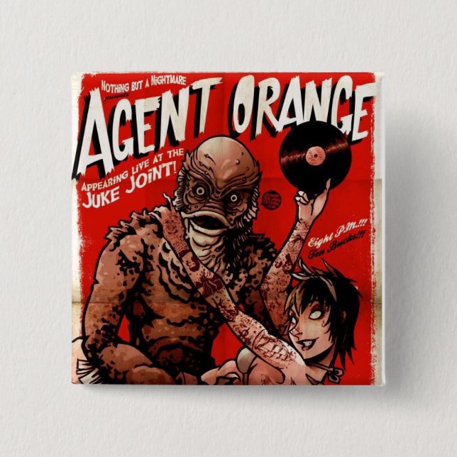 Agent Orange "Creature" Punk Button - Square (Front)