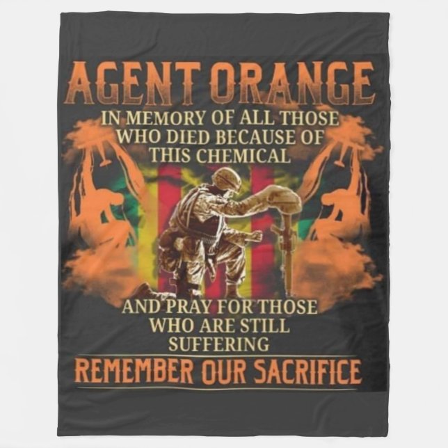 AGENT ORANGE FLEECE BLANKET (Front)