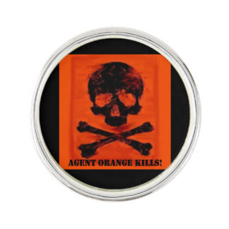 Agent Orange Kills Lapel Pin