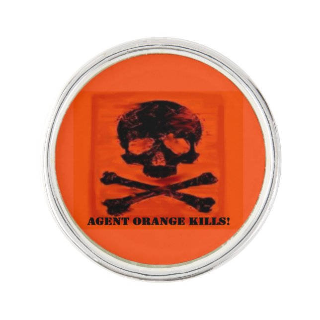 Agent Orange Kills Lapel Pin (Front)