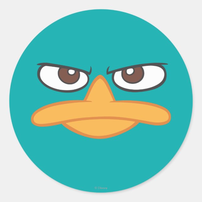 Agent P Face Classic Round Sticker (Front)