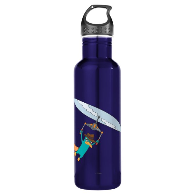 Agent P Flying Stainless Steel Water Bottle (Front)