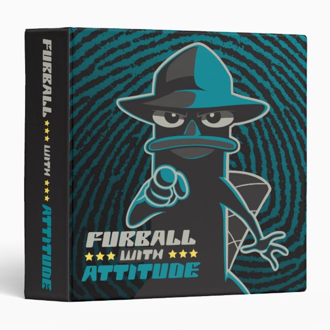 Agent P - Furrball With Attitude 3 Ring Binder (Front/Spine)