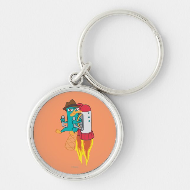 Agent P Rocket Pack Keychain (Front)