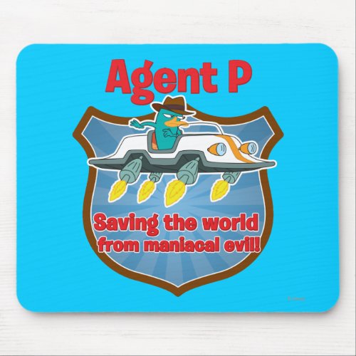 Agent P Saving the world from maniacal evil Car Mouse Pad