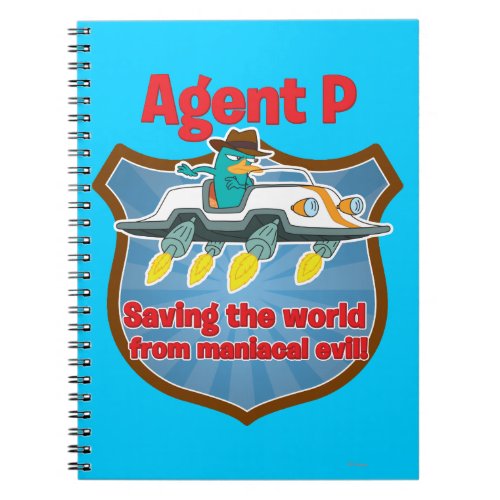 Agent P Saving the world from maniacal evil Car Notebook