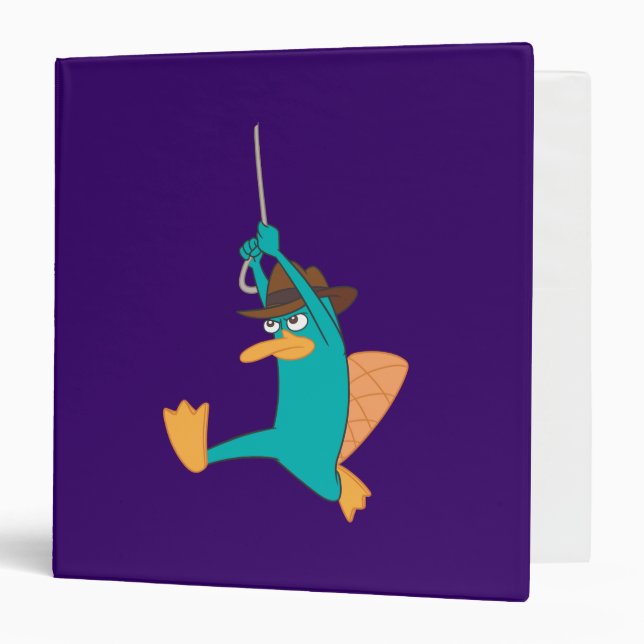 Agent P Swinging from Rope 3 Ring Binder (Front/Inside)