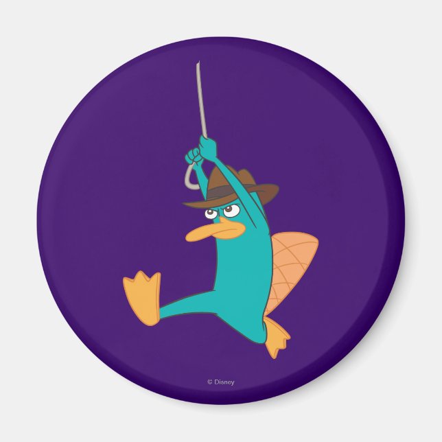 Agent P Swinging from Rope Magnet (Front)