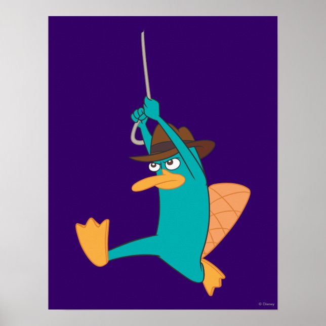 Agent P Swinging from Rope Poster (Front)