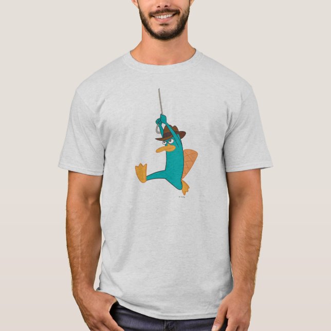 Agent P Swinging from Rope T-Shirt (Front)
