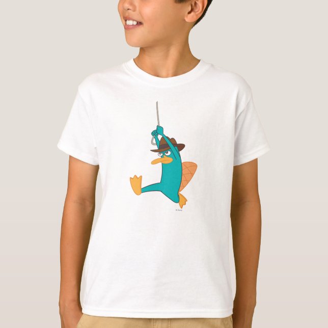Agent P Swinging from Rope T-Shirt (Front)