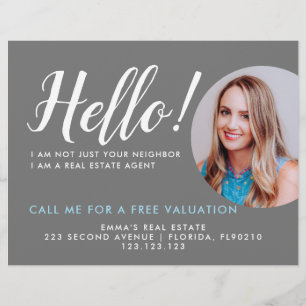Agent Photo Real Estate Calling Card Flyer