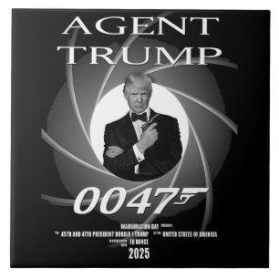 Agent President Donald Trump Inauguration Day 47 Ceramic Tile