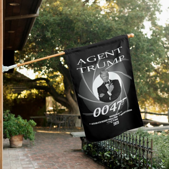 Agent President Donald Trump Inauguration Day 47 House Flag (In SItu)