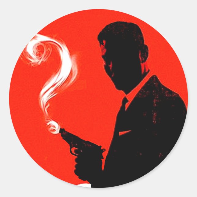 Agent Secret Classic Round Sticker (Front)