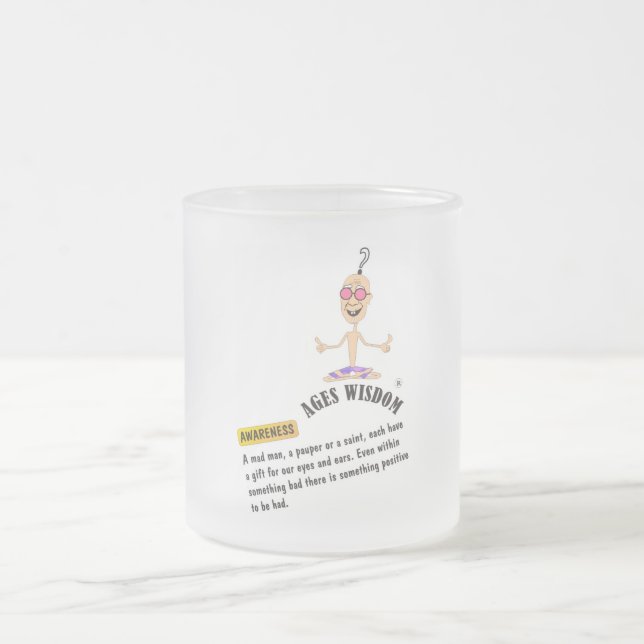 Ages Wisdom mug "awareness" comic truth (Center)