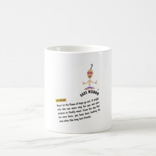 Ages Wisdom mug optimism comic positive truth