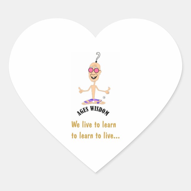 ageswisdom empowerment heart sticker (Front)