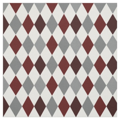 Aggie Maroon & Gray Argyle Pattern Fabric