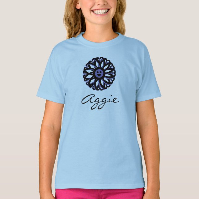 Aggie Smiling Flower Shirt (Front)