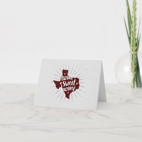 Aggies Maroon Home Sweet Home _ Texas Note Card