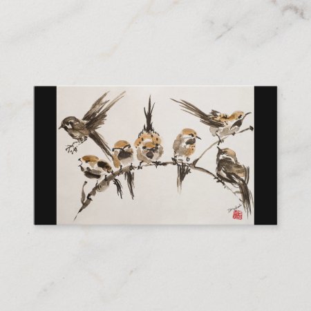Aggravated Birds Business, 3.5" X 2.0", 100 Pack Business Ca