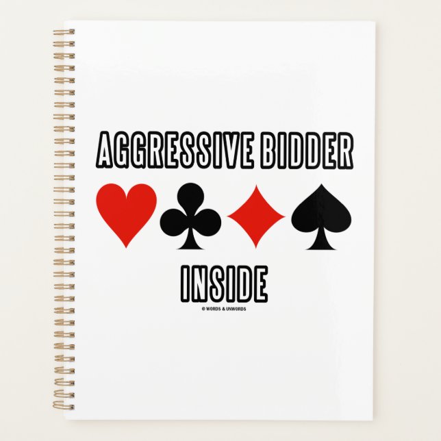 Aggressive Bidder Inside Four Card Suits Planner (Front)
