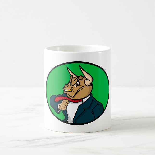 Aggressive Bull in Business Suit Coffee Mug (Creator Uploaded)